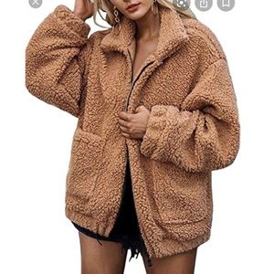 Roolee teddy bear shaggy jacket